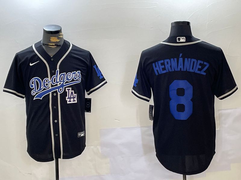 Men Los Angeles Dodgers #8 Hernandez Black Game 2024 Nike MLB Jersey style 11207->los angeles dodgers->MLB Jersey